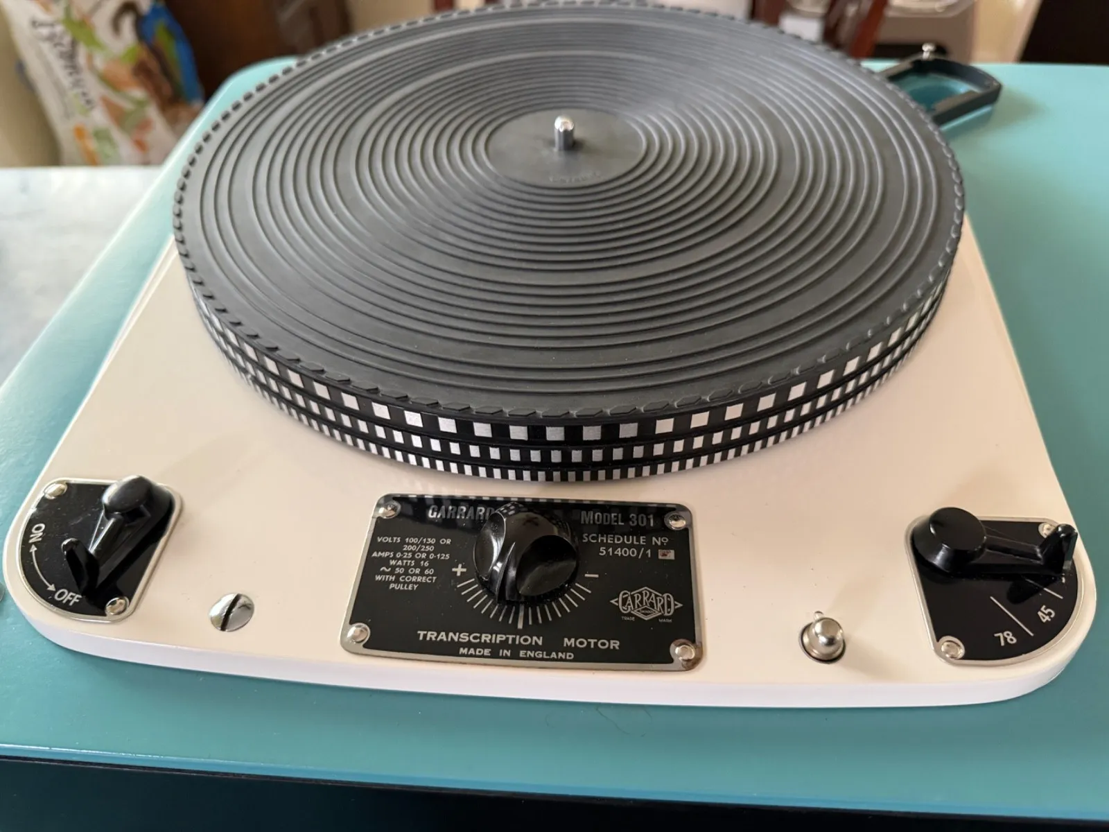 1975 Gerrard 301 draaiplateau met pitch control!!