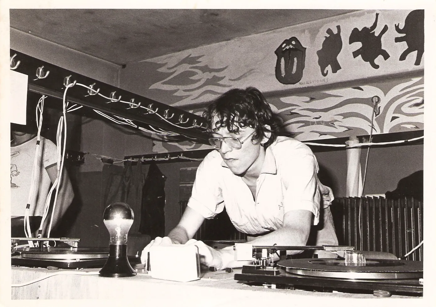 DJ Alex op het Spinoza Lyceum, Amsterdam 1976