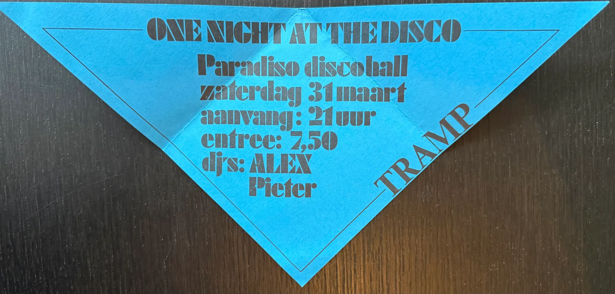 One Night At The Disco, Paradiso 1979